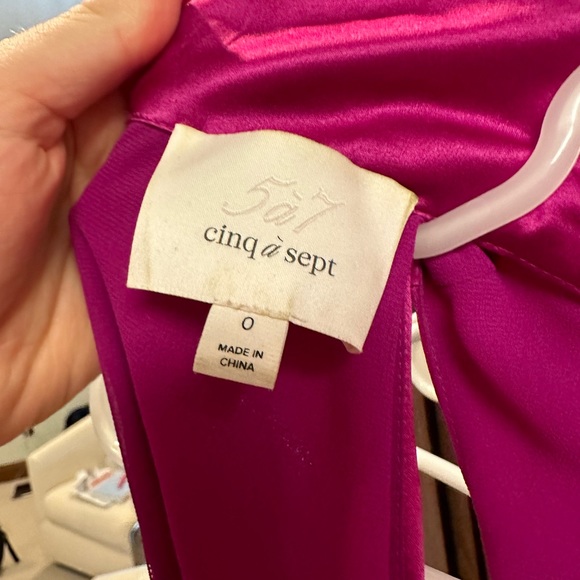 Cinq à Cept Satun Hot Pink Dress - Picture 3 of 4